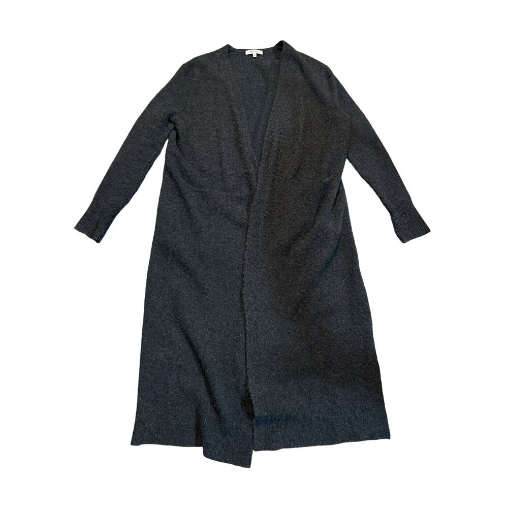 Madewell Womens Long Open-Front Cardigan XXS Gray Acrylic Wool Blend Pockets